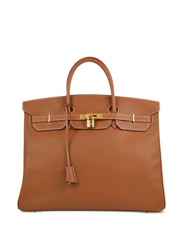 Hermès Pre-Owned - 2001 Birkin 40 handbag - women - Calf Leather - One Size - Brown