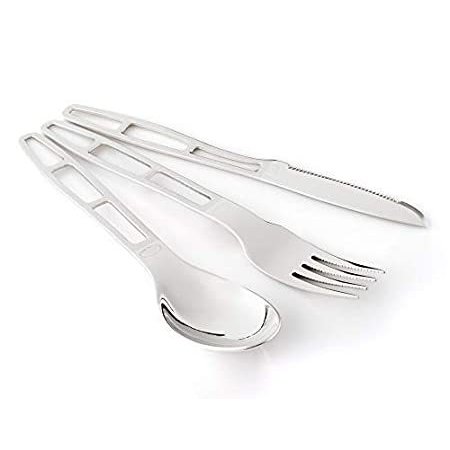 GSI Outdoors Glacier Stainless pc. Cutlery Set for Camping and Backpackin