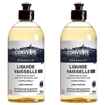 LA CORVETTE 法釩馬賽莊園 馬賽家事有機雙效洗碗精&洗手液  500ml  2瓶