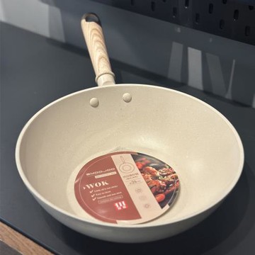 麥飯石炒鍋不粘鍋家用廚房鍋具炒菜鍋電磁爐燃氣灶專用煎炒鍋不沾