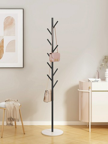 落地式掛衣架衣帽架  現代簡約掛衣架落地立式可移動網紅晾衣架家用北歐輕奢收納衣帽架