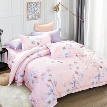 吸濕排汗天絲 單人被套床包組 素錦