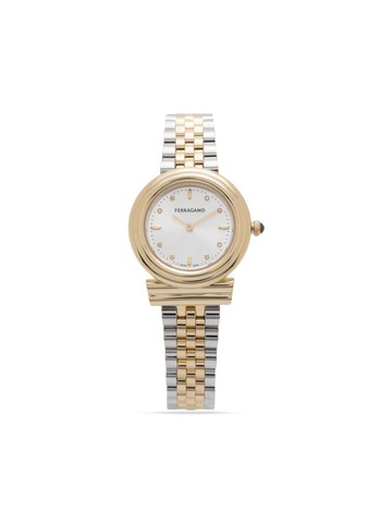 Ferragamo - Gancini quartz 28mm - women - Sapphire Crystal/glass/stainless steel - One Size - White