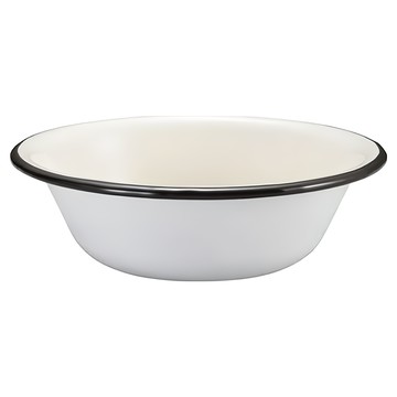 CAPTAIN STAG 鹿牌 琺瑯碗 直徑16.2 x 高4.9 cm 琺瑯加工鋼板  1個  白色