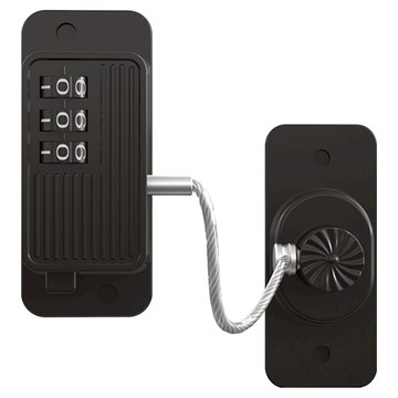 小麥購物 免打孔無痕窗戶密碼安全鎖 L558 黑色  1個