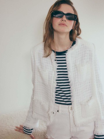 Leger Tweed Blazer [White]