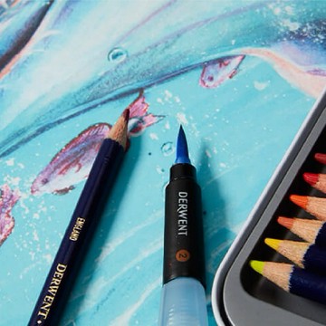巨蟹座生日快樂♋【時代中西畫材】INKTENSE 水墨色鉛筆鐵盒套組 繪畫文具 戶外寫生 藝術創作 生日禮物