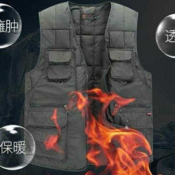 新品熱賣   爸爸棉馬甲   新款秋冬季加厚保暖防寒護心爸爸棉馬甲厚無袖潮秋冬男士羽絨棉馬甲保暖加厚中老年多口