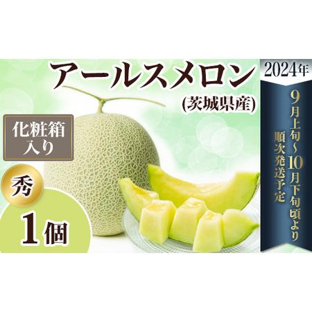 ふるさと納税 12-16茨城県産アールスメロン1個 茨城県下妻市