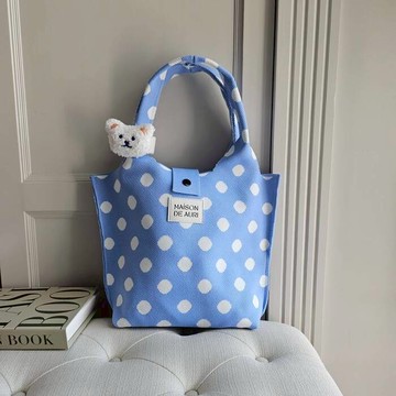 【Maison De Auri】Poche 口袋提包/ 厚針織/ Poche Sky 天藍