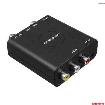 M61A AV TO RF CH3/CH4家用調製器 RF調製器 NTSC CH3/CH4 通道 模擬信號 黑色