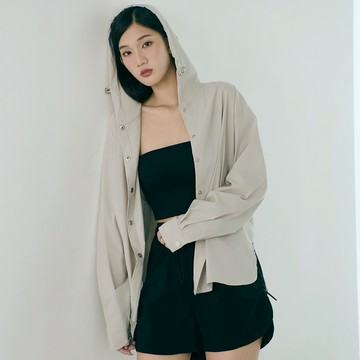 CC.DAILY-冰感斜紋連帽外套(二色)-女【J2CO107】