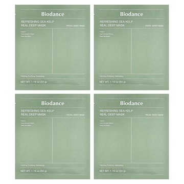 Biodance, 清爽海帶深層美容面膜，4 片，每片 1.19 盎司（34 克）