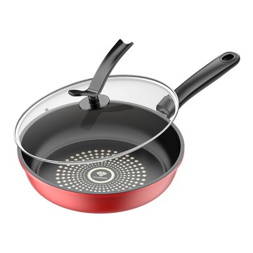 ANDY MAY2 電磁爐適用晶鑽超輕量不沾煎鍋 附玻璃蓋 AM-D906  1個  28cm