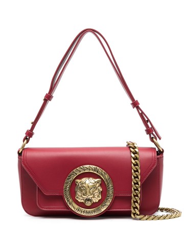 Just Cavalli - Tiger Head-plaque leather crossbody bag - women - Calf Leather - One Size - Red