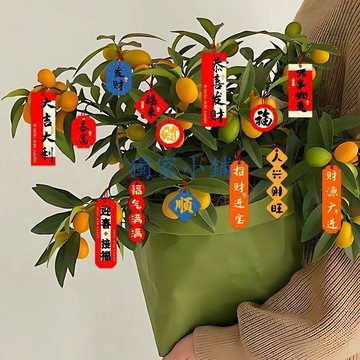 💖臺灣-出貨💖創意福字小掛件2025新款節日喜慶裝飾品喬遷新居佈置盆景綠植掛飾061G【賣場滿200元出貨】