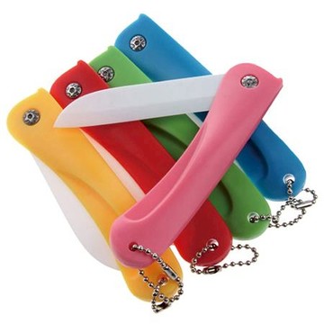 TIMHOME繽紛彩色陶瓷折疊刀水果刀/YY-SJR7/隻