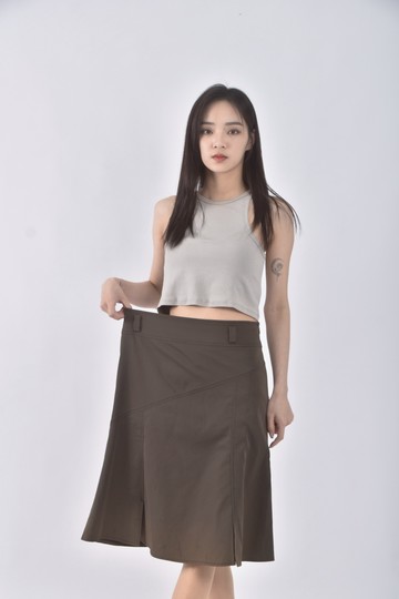 (M) just miss拼接綠色長裙