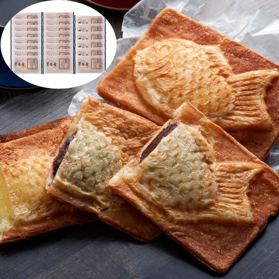 クロワッサンたい焼き 22個セット(つぶあん×8、カスタード×8 ...