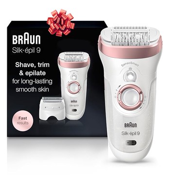 BRAUN【日本代購】百靈  Epilator Silk-épil 9 9-720乾濕兩用防水3 合 1 沙龍般的光滑肌膚 女款修剪器 無線 可充電