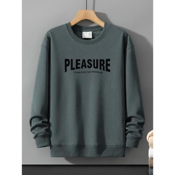 320g重磅衛衣男士春秋季上衣服潮牌潮流百搭秋冬圓領無帽長袖t恤