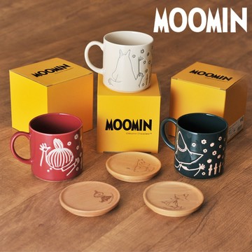 🌲森林喵🌲 日本製 嚕嚕米MOOMIN 陶瓷馬克杯附木製蓋子 ｜阿金 雅美 嚕嚕米 交換禮物 辦公室用品 居家 現貨