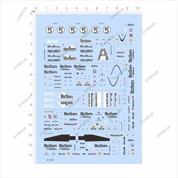【台灣出貨】✨免運 81778模型2003水貼1/64法拉利f2000萬寶路2404一級方程式賽車mp4