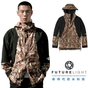 【美國 The North Face】限量版 Icon 1996 FutureLight 防水透氣防風連帽外套(可套接).夾克_4R52-047 森林印花 N