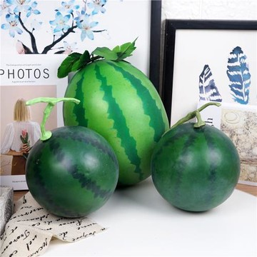 仿真麒麟瓜大圓西瓜假黑美人家具櫥柜水果店超市裝飾擺件模型道具