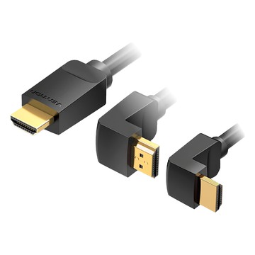 VEnTIOn 威迅 AAR系列 HDMI 彎直頭電纜線 HDMI2.0 鍍錫銅線芯 影音同步傳輸  1.5m  1條