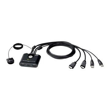 ATEN 昌運監視器 CS22HF 2埠 USB FHD HDMI 帶線式KVM多電腦切換器