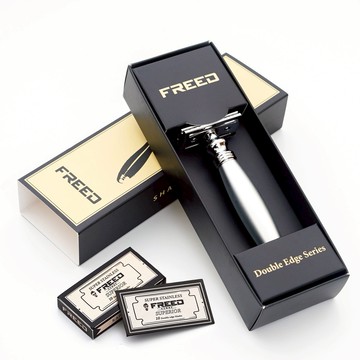 [快速出貨]【FREED】封閉式復古雙刃安全刮鬍刀 - 阿提米絲 (附刀片10片) 客製化刻字 生日禮物 送禮推薦 男生禮物 現貨 摩羯座 水瓶座 禮物獨家 新品上市 情人節禮物