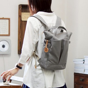 hike30：淺灰色 高島帆布後背包