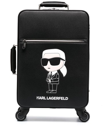 Karl Lagerfeld - Ikonik Karl-print suitcase - women - Polyurethane - One Size - Black