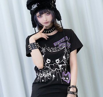 見習小惡魔仿舊布章造型中性短袖T恤ACDC RAG台灣代理JA0756