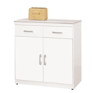 祖迪白色2.7尺石面雙門碗碟櫃下座