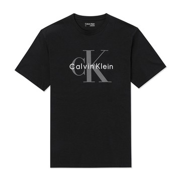 Calvin Klein CK 熱銷印刷大CK圖案短袖T恤-黑色