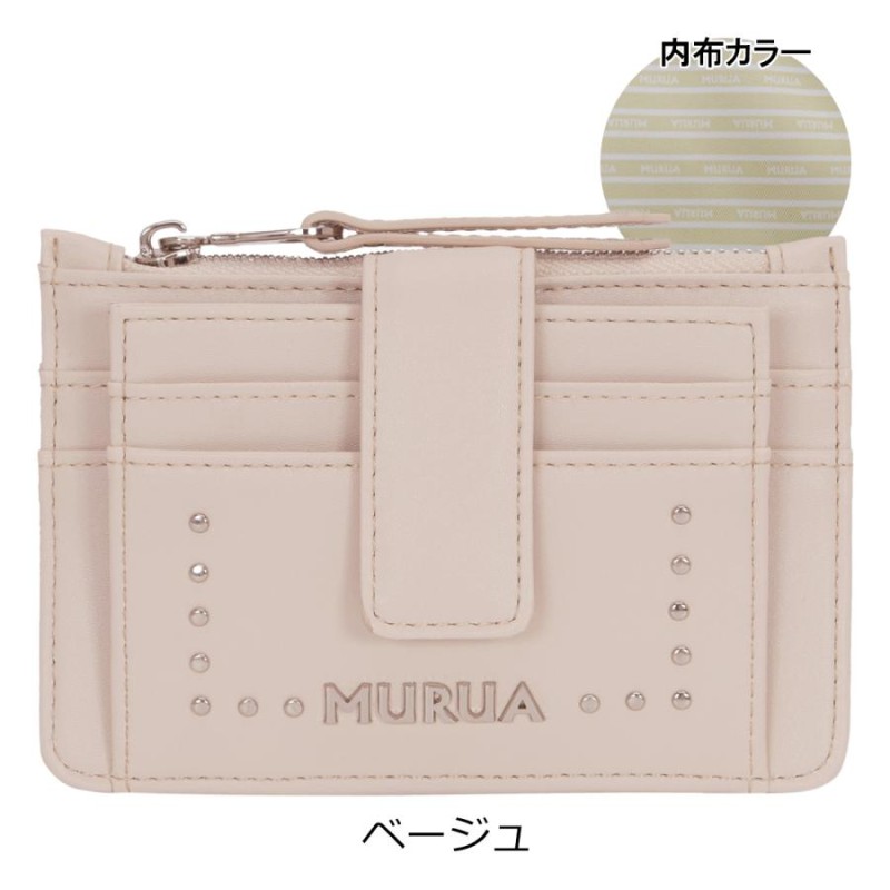 ムルーア カードケース レディース SMALLSTUDS MR-W974 MURUA