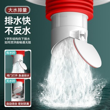 ✔出清價✔台灣熱賣🔥排水蓋 洗衣機排水 防臭地漏 三通地漏 防臭落水頭 下水管洗衣機三頭排水管地漏專用接頭防臭溢水三通