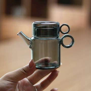 一壺0ml壺精致耐高溫玻璃茶壺迷你小泡小一杯一人泡茶壺容量10飲