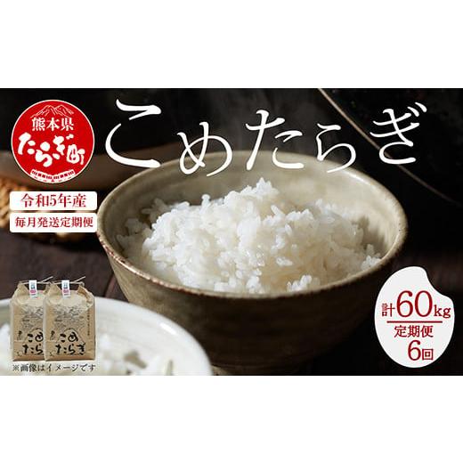 ふるさと納税 熊本県 多良木町  ＜ 令和5年産 新米 先行予約 ＞ 多良木町産 こめたらぎ にこまる 10kg × 6ヶ月 合計60kg 【 白米 …