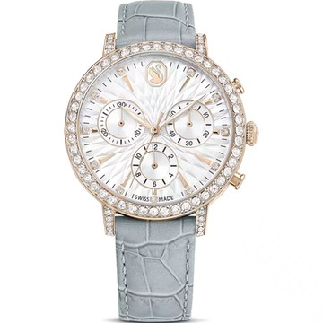 SWAROVSKI 施華洛世奇 Matrix Tennis Chrono 計時腕錶 女錶 手錶 禮物-36mm灰色 5702851
