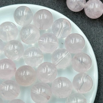 【療手作】粉水晶 西柚粉 透體西柚粉晶散珠 桃花粉晶