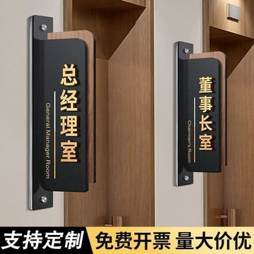 好物嚴選🎁亞克力總經理室雙面門牌定做公司行政財務會議室辦公室側掛標識牌WY