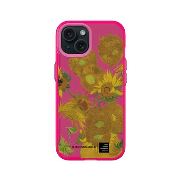 iPhone 15 Clear 粉漾桃 - Van Gogh Museum - 向日葵-透明