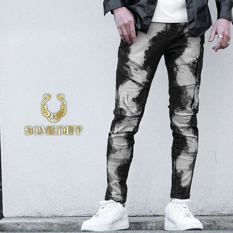 スキニーパンツ メンズ スキニー デニム 春 春服 スキニーデニム ストレッチ パンツ ジーパン ジーンズ スキニージーンズ ブリーチ ブランド 黒 通販 Lineポイント最大0 5 Get Lineショッピング