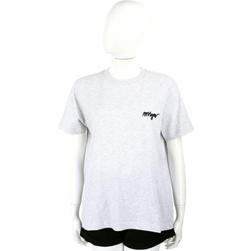 MSGM 草寫字刺繡灰色短袖TEE T恤(女款)