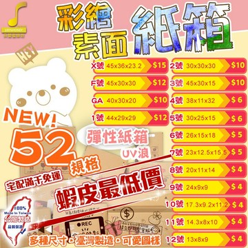【朵蕾蜜優選】彩繪紙箱 寄件專用規格 限量UV緩衝紙箱 三層瓦楞紙箱  包裝 紙箱 超商紙箱  緩衝瓦楞【90001】