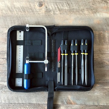 36件套木工鋸銼套裝 拉花鋸 曲線鋸 木工直尺 什錦銼刀 收納袋裝1入