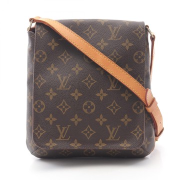 LOUIS VUITTON LV 路易威登 棕色 原花 帆布 Musette Salsa 肩背包 M51387 【二手名牌BRAND OFF】